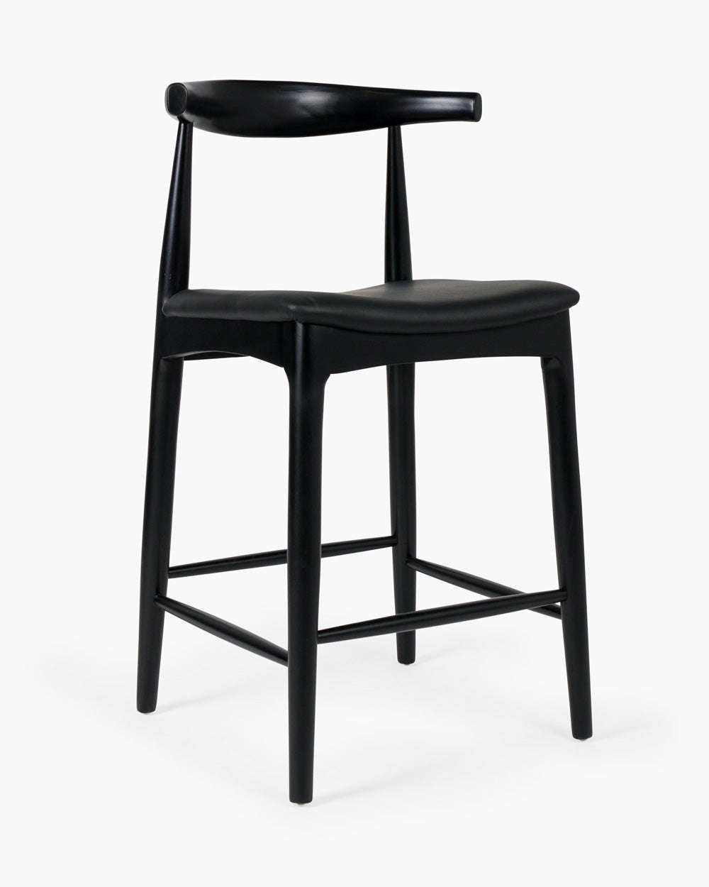 Hans Wegner Replica Elbow Barstool Black 65cm Cintesi