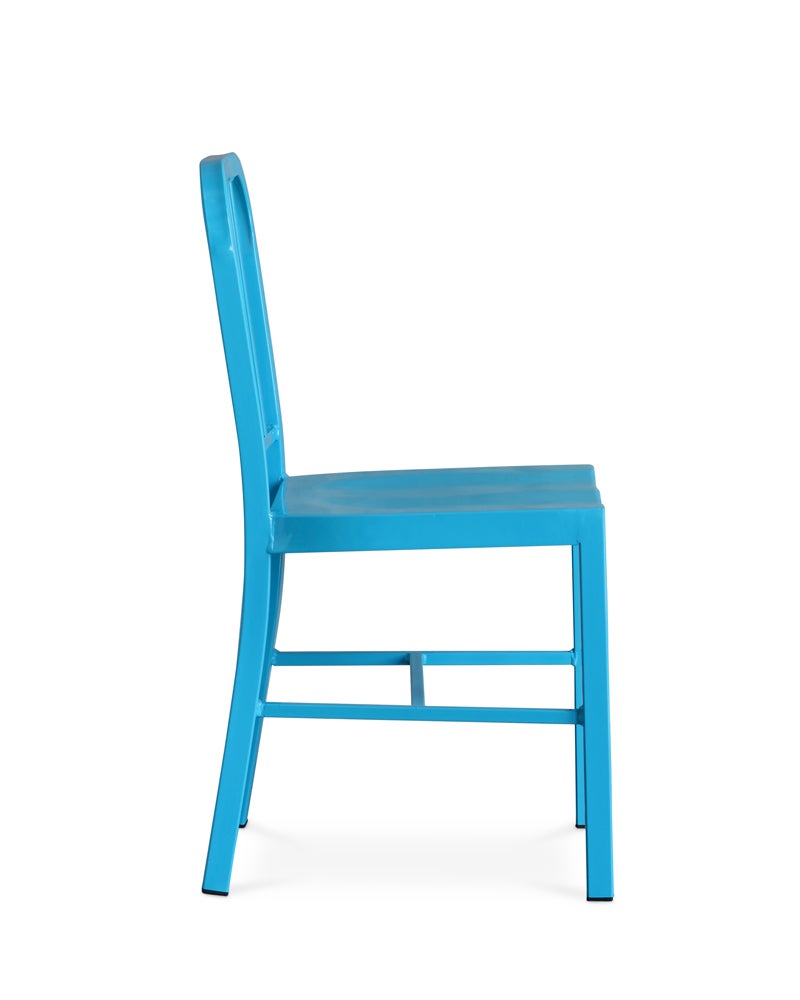 Navy Replica Steel Chair Aqua Blue Cintesi